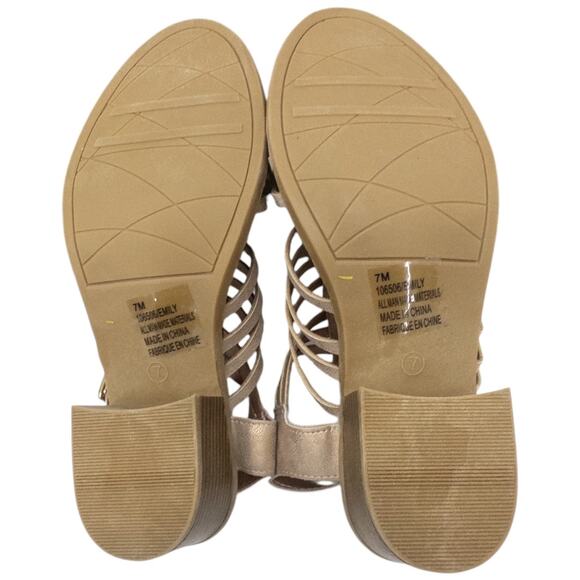 Maurices Emily shimmer block heel sandals Women's 7 Rose Gold - Picture 5 of 5